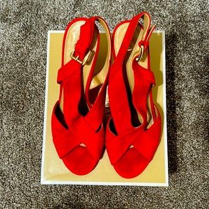 Red Suede Shoes - Michael Michael Kors sandals
